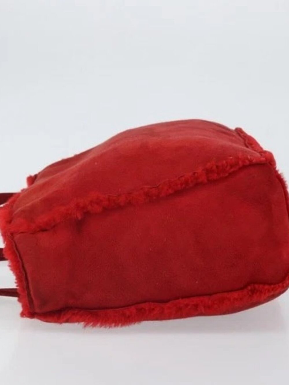 CHANEL Tote Bag Suede Red CC Auth 164529 - Picture 4 of 16
